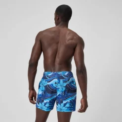 Short de bain Redondo Edge imprimé 40 cm, hommes, bleu marine/bleu