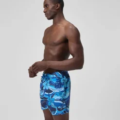 Short de bain Redondo Edge imprimé 40 cm, hommes, bleu marine/bleu