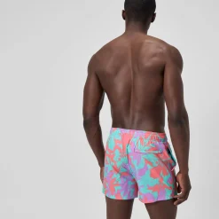 Short de bain Redondo Edge imprimé 35 cm, hommes, rose/orange