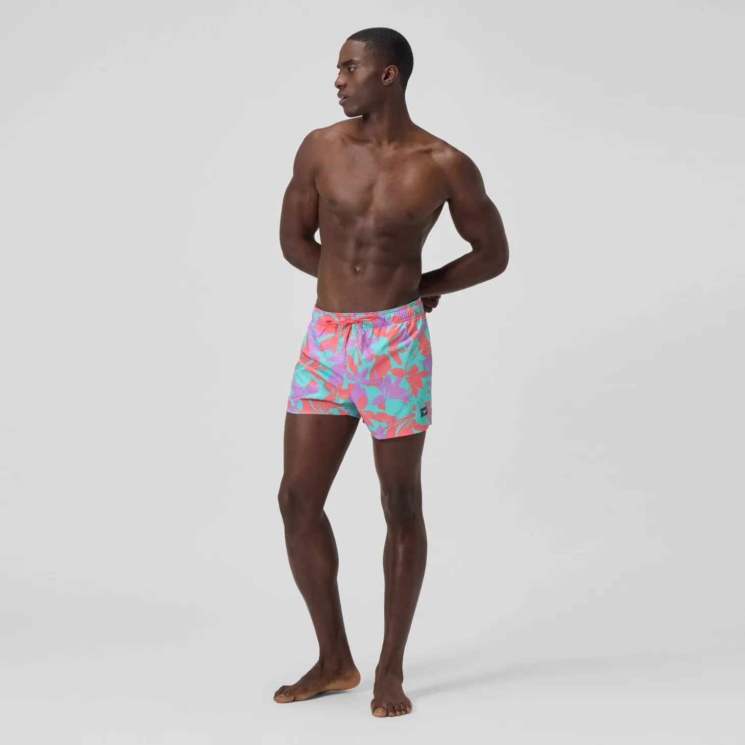 Short de bain Redondo Edge imprimé 35 cm, hommes, rose/orange