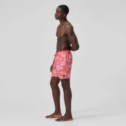 Short de bain Redondo Edge imprimé 45 cm, hommes, orange/bleu