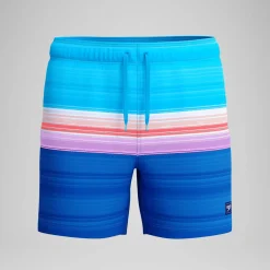 Short de bain Redondo Edge imprimé 40 cm, hommes, bleu/rose