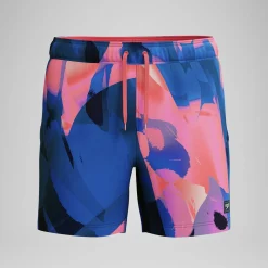 Short de bain Redondo Edge imprimé 40 cm, hommes, bleu/rose