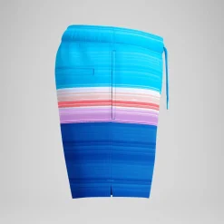 Short de bain Redondo Edge imprimé 40 cm, hommes, bleu/rose