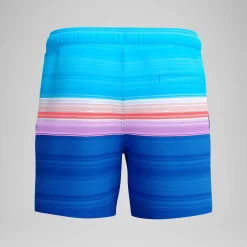 Short de bain Redondo Edge imprimé 40 cm, hommes, bleu/rose