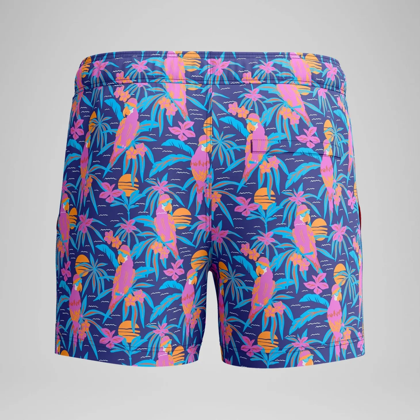 Short de bain Redondo Edge imprimé 35 cm, hommes, bleu/rose
