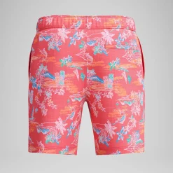 Short de bain Redondo Edge imprimé 45 cm, hommes, orange/bleu