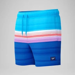 Short de bain Redondo Edge imprimé 40 cm, hommes, bleu/rose
