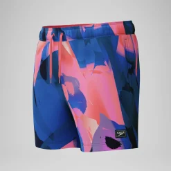 Short de bain Redondo Edge imprimé 40 cm, hommes, bleu/rose