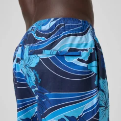 Short de bain Redondo Edge imprimé 40 cm, hommes, bleu marine/bleu