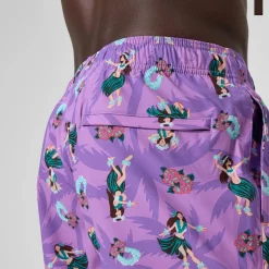 Short de bain Redondo Edge imprimé 35 cm, hommes, rose