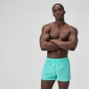 Short de bain Retro uni 33 cm, hommes, turquoise