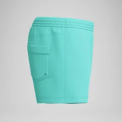 Short de bain Retro uni 33 cm, hommes, turquoise