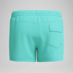 Short de bain Retro uni 33 cm, hommes, turquoise