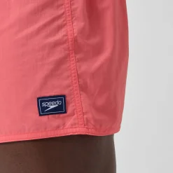Short de bain Retro uni 33 cm, hommes, corail