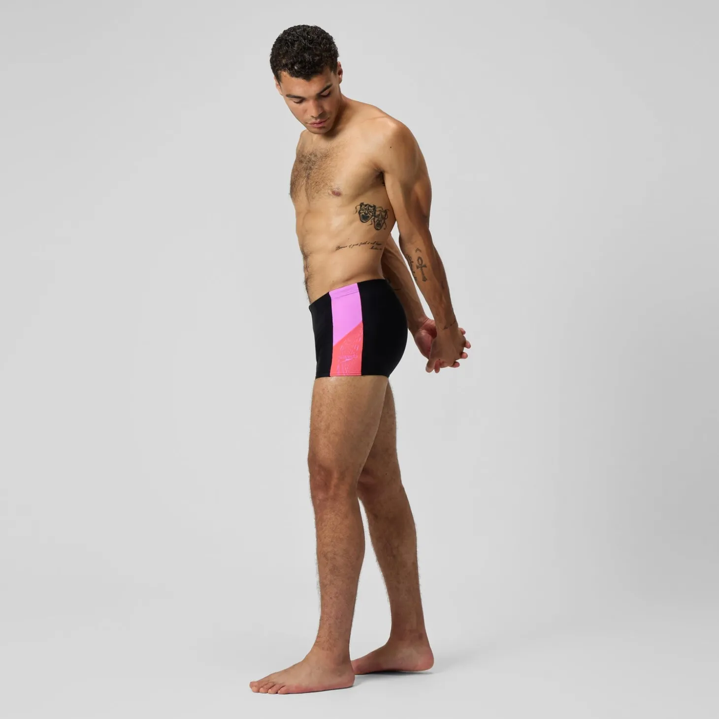 Shorts de bain homme Dive noir/orange