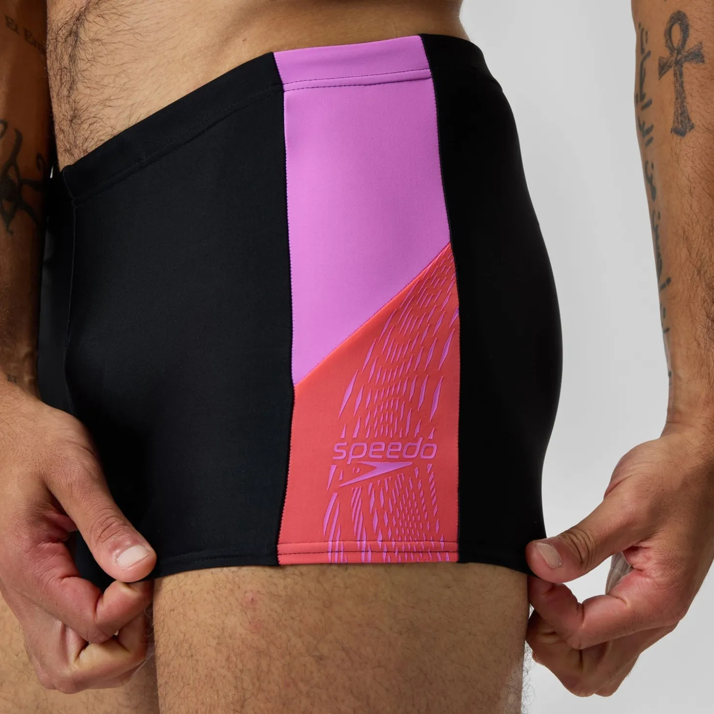 Shorts de bain homme Dive noir/orange