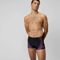 Shorts de bain homme imprimé Duo Logo noir/orange