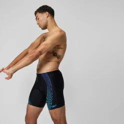 Shorts de bain homme imprimé Duo Logo noir/bleu