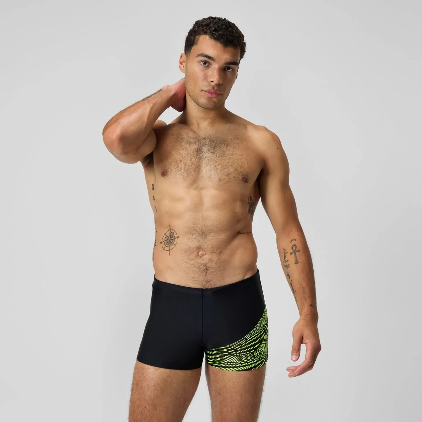 Shorts de bain homme Medley Logo jaune