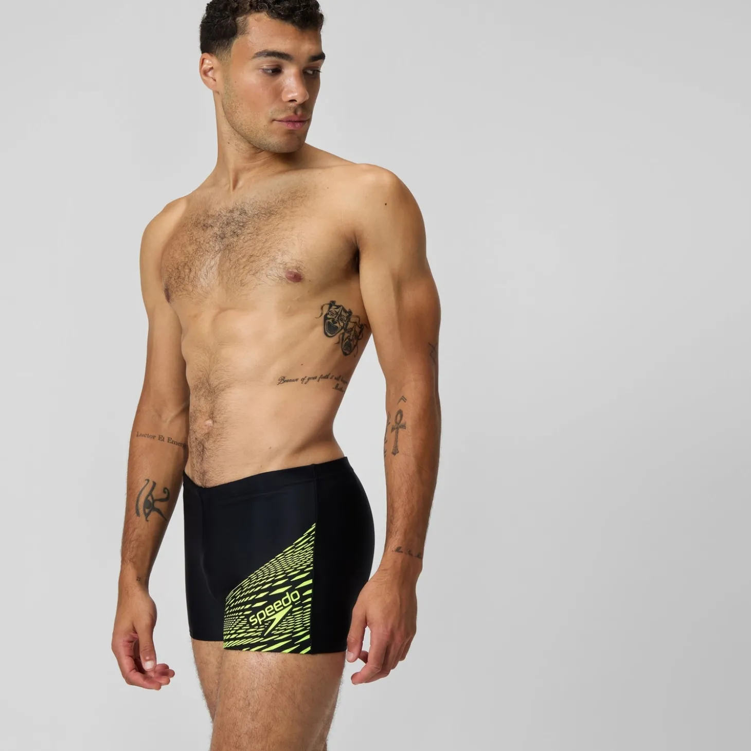 Shorts de bain homme Medley Logo jaune