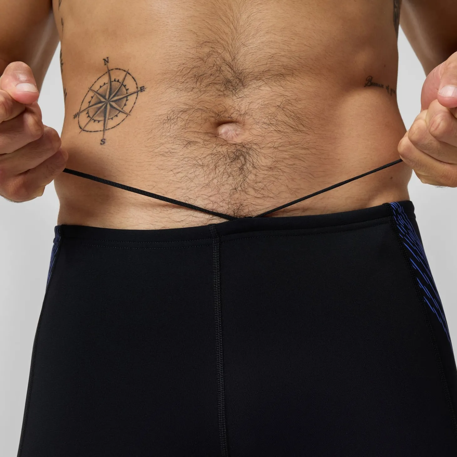 Shorts de bain homme Tech Panel noir/bleu
