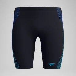 Shorts de bain homme Tech Panel noir/bleu