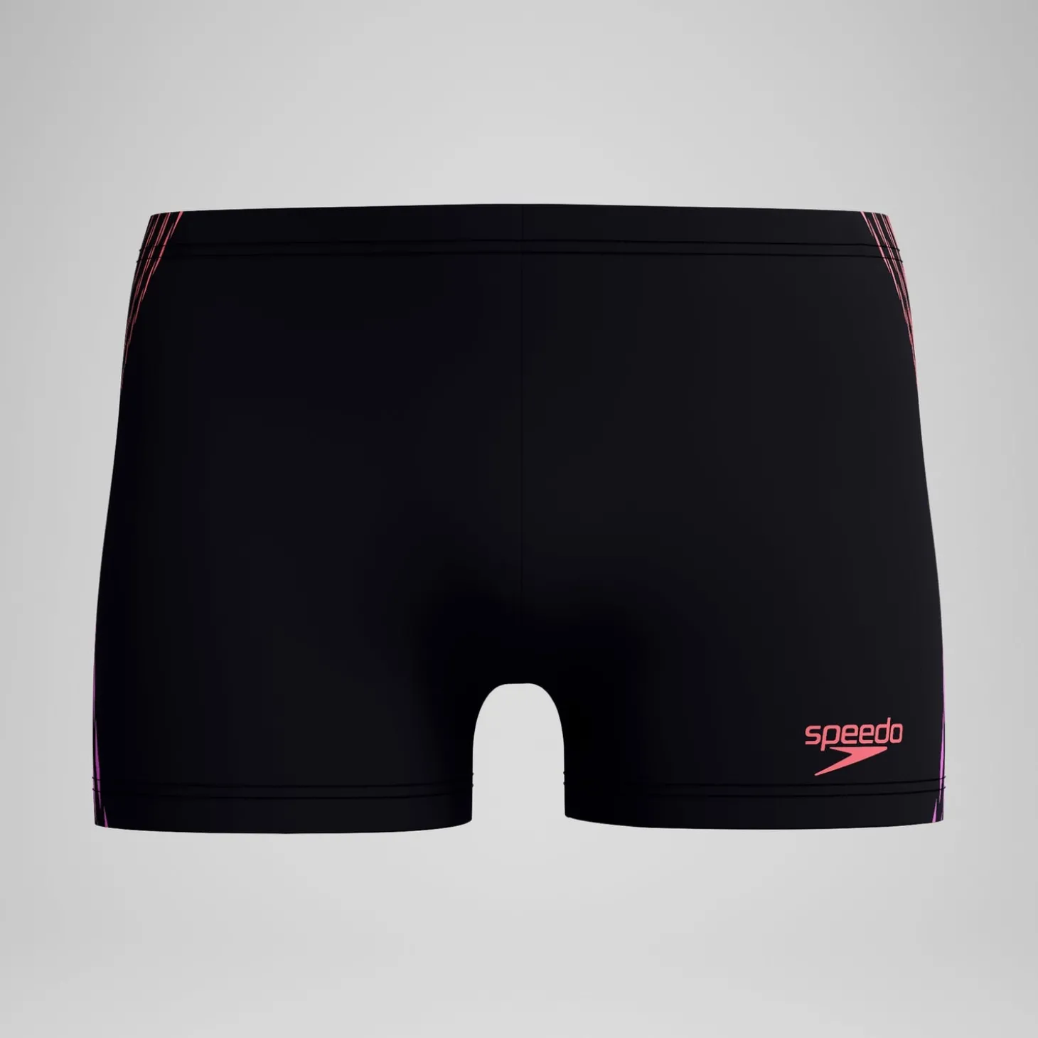 Shorts de bain homme Tech Panel noir/orange
