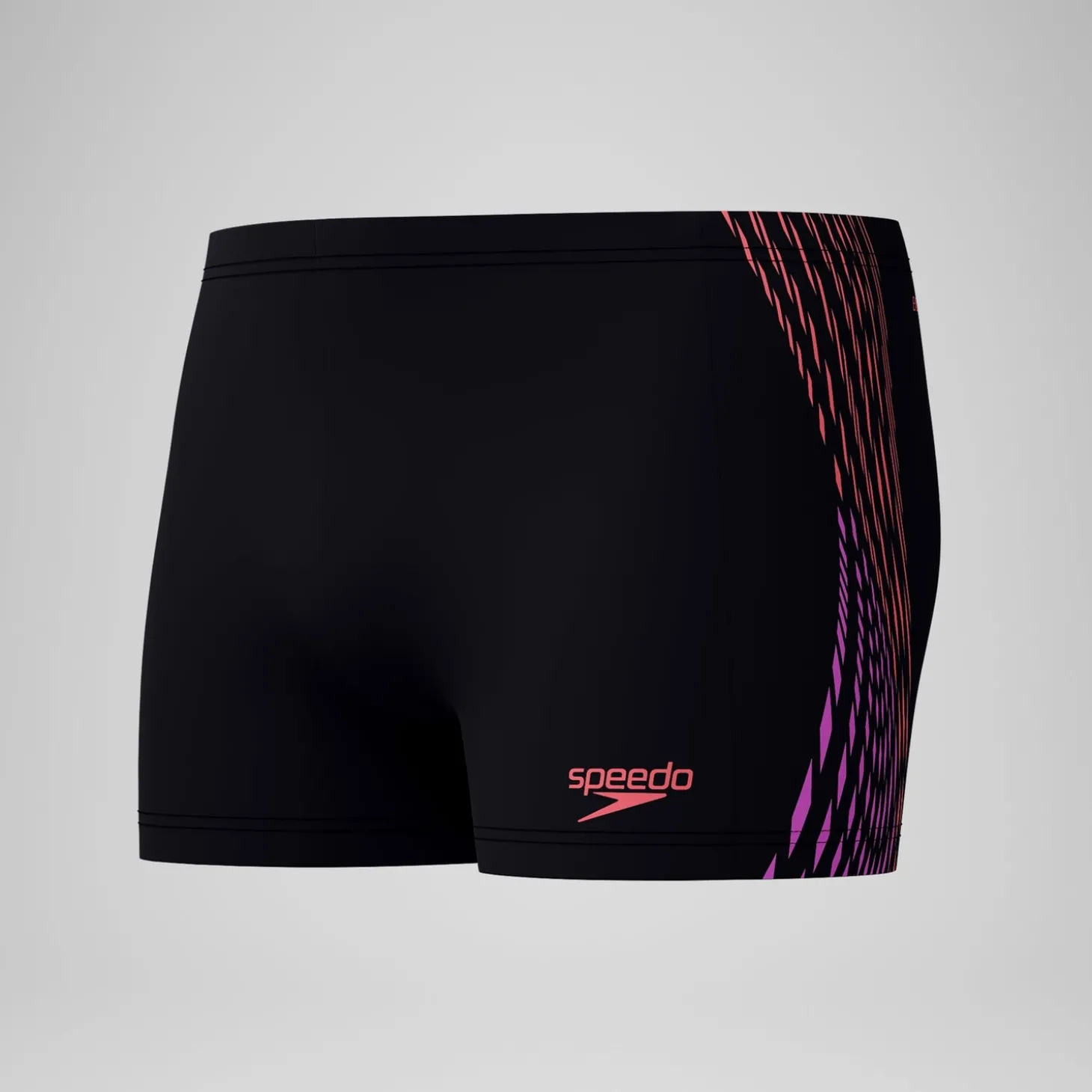 Shorts de bain homme Tech Panel noir/orange