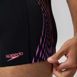 Shorts de bain homme Tech Panel noir/orange