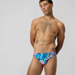 Slip Beachstar 5 cm, hommes, bleu/rose