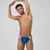 Slip Beachstar 5 cm, hommes, bleu/rose