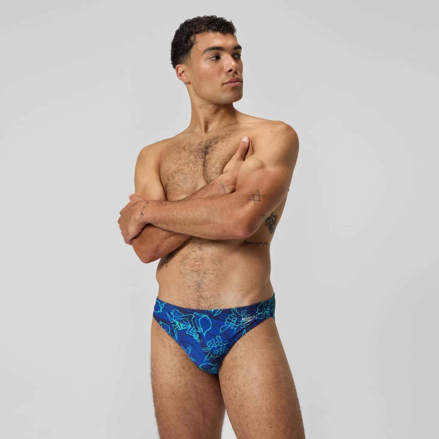Slip Beachstar 5 cm, hommes, bleu