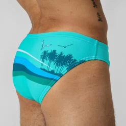 Slip Beachstar 5 cm, hommes, turquoise