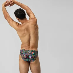 Slip Beachstar 5 cm, hommes, blanc/orange