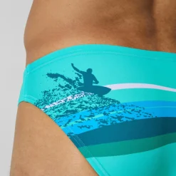 Slip Beachstar 5 cm, hommes, turquoise