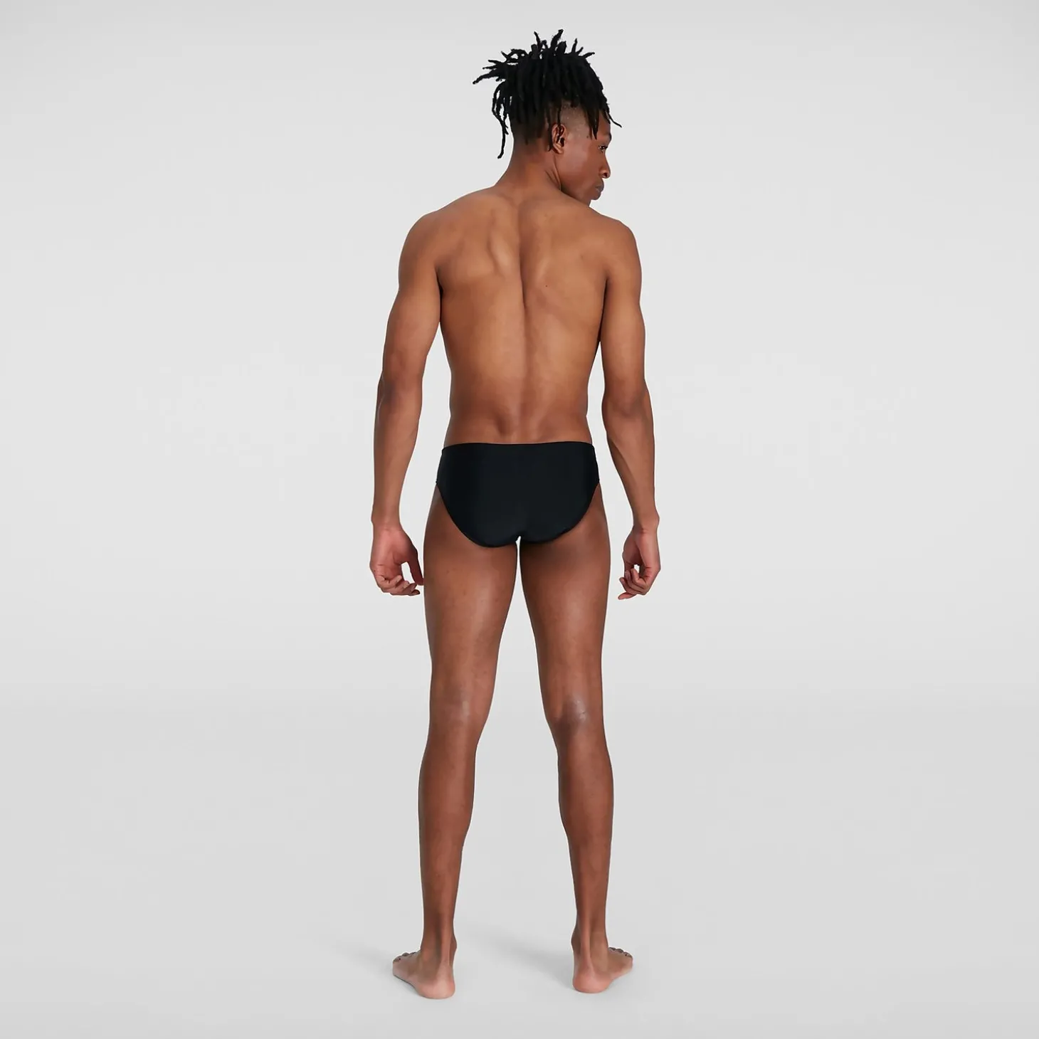 Slip de bain Allover Homme 7 cm noir/gris