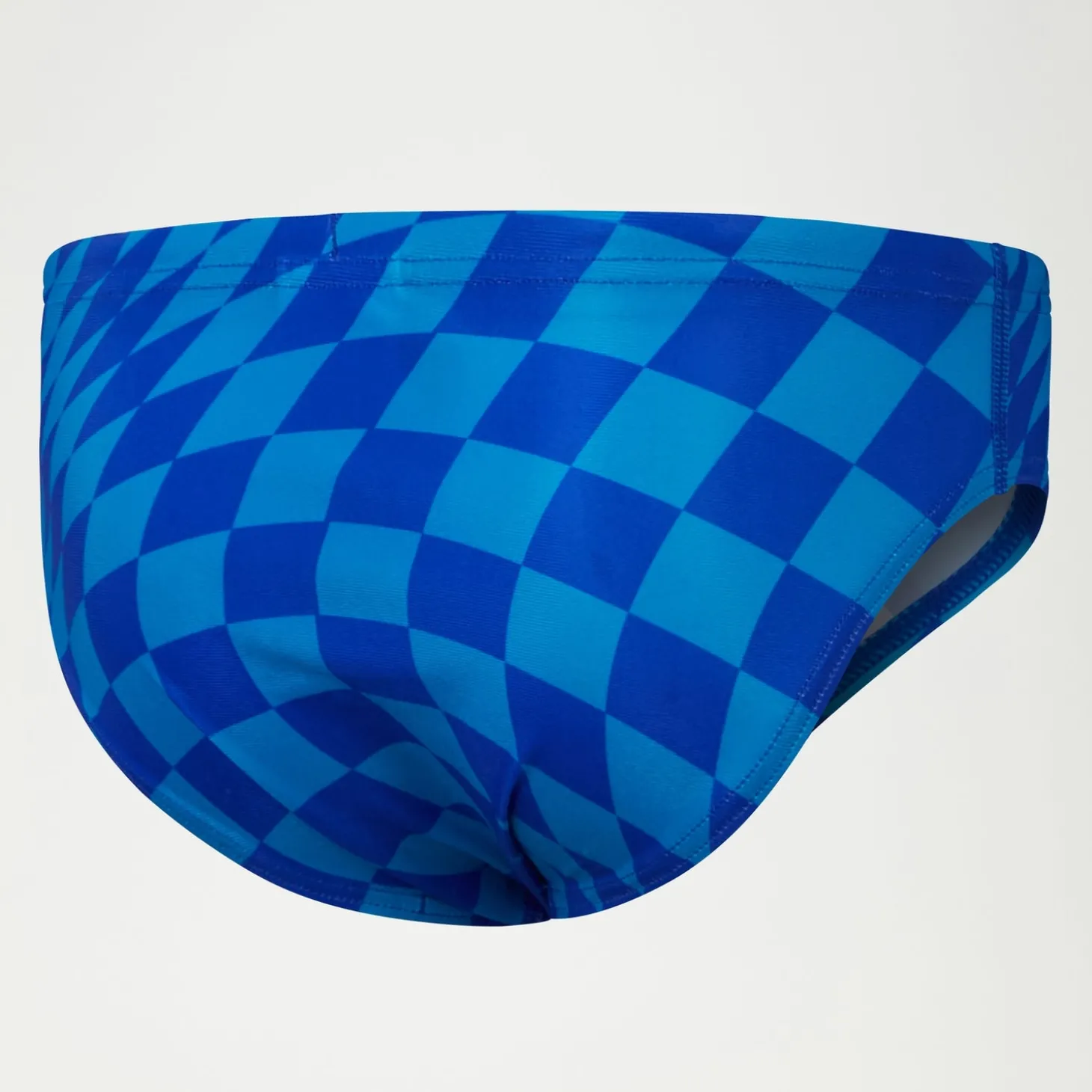 Slip de bain Club Training garçon 6,5 cm Allover Digital Damier Bleu