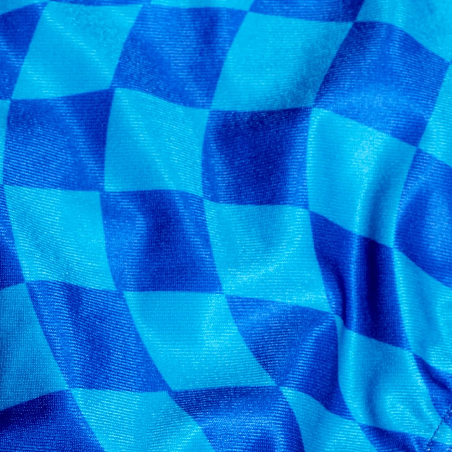 Slip de bain Club Training garçon 6,5 cm Allover Digital Damier Bleu