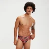 Slip de bain Escape Homme 5 cm sang de bœuf/corail
