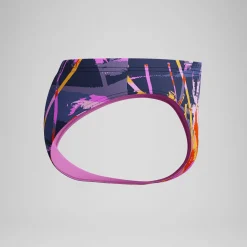 Slip de bain Garçon Club Training 6,5 cm imprimé noir/rose