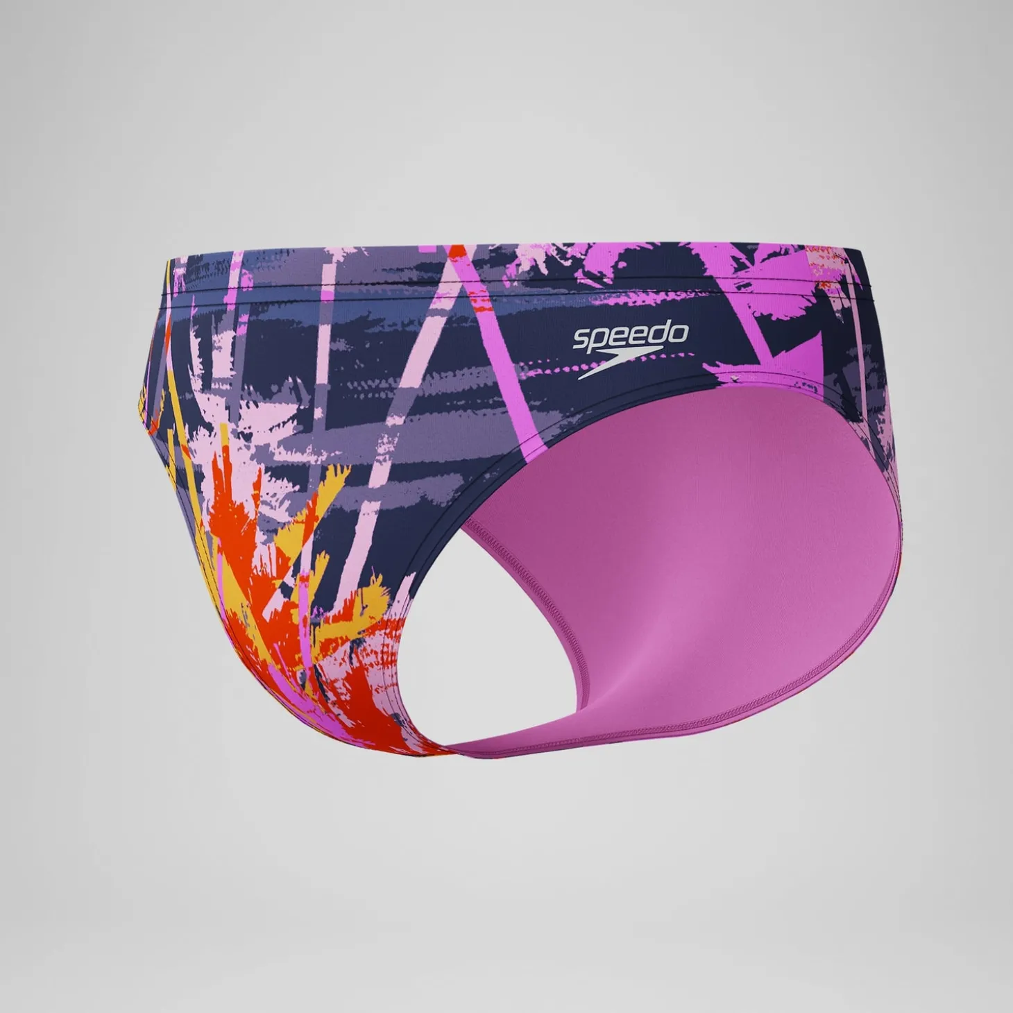 Slip de bain Garçon Club Training 6,5 cm imprimé noir/rose