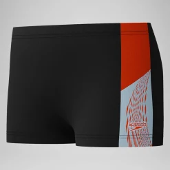 Slip de bain Garçon Endurance+ noir/blanc