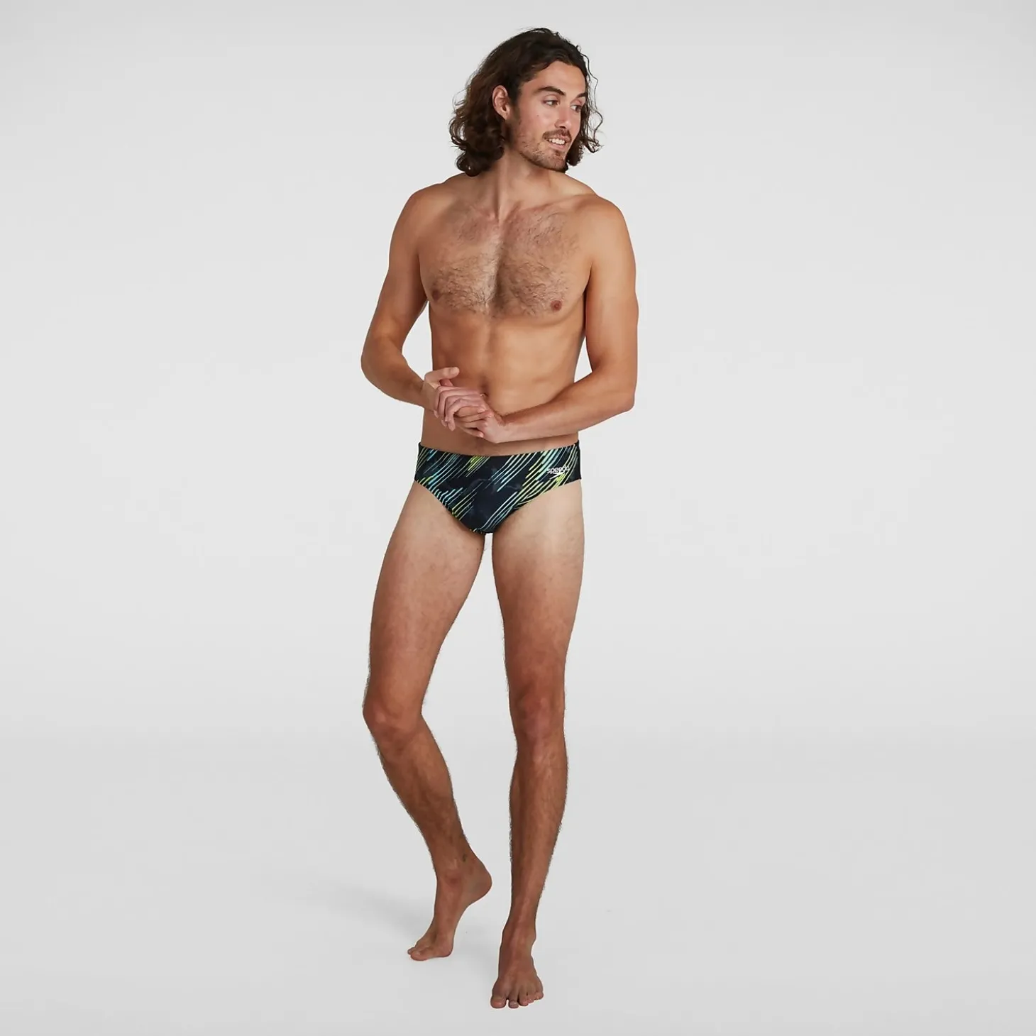 Slip de bain Homme Allover 7 cm Noir