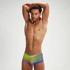 Slip de bain Homme Allover Digital 14 cm Noir/violet