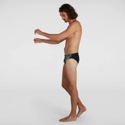 Slip de bain Homme Allover 7 cm Noir