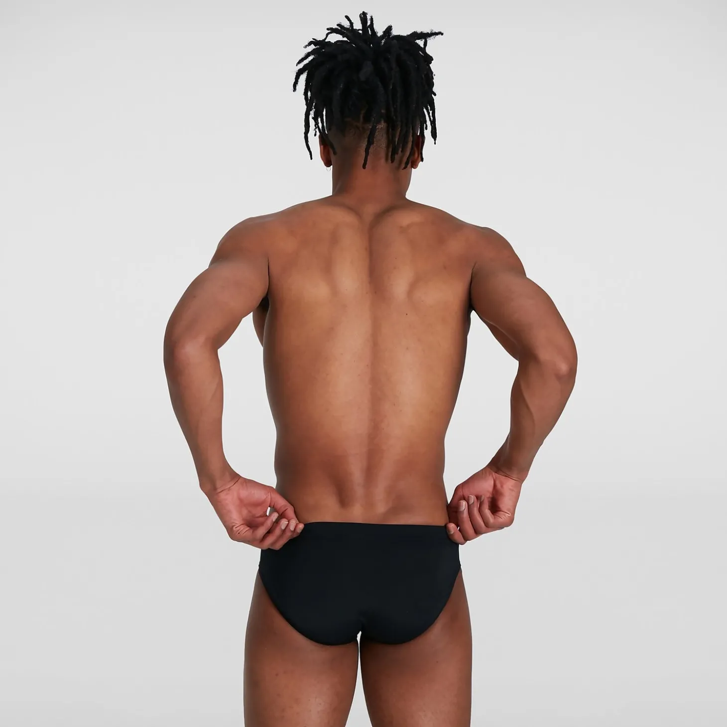 Slip de bain Homme Allover 7 cm noir/bleu