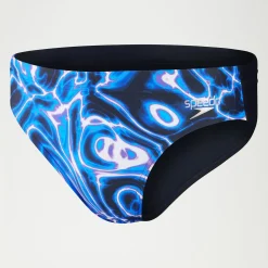 Slip de bain Homme Allover Digital 7 cm noir/bleu