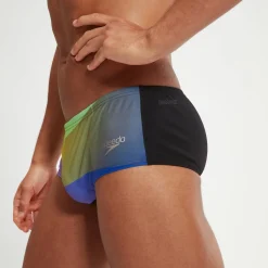 Slip de bain Homme Allover Digital 14 cm Noir/violet