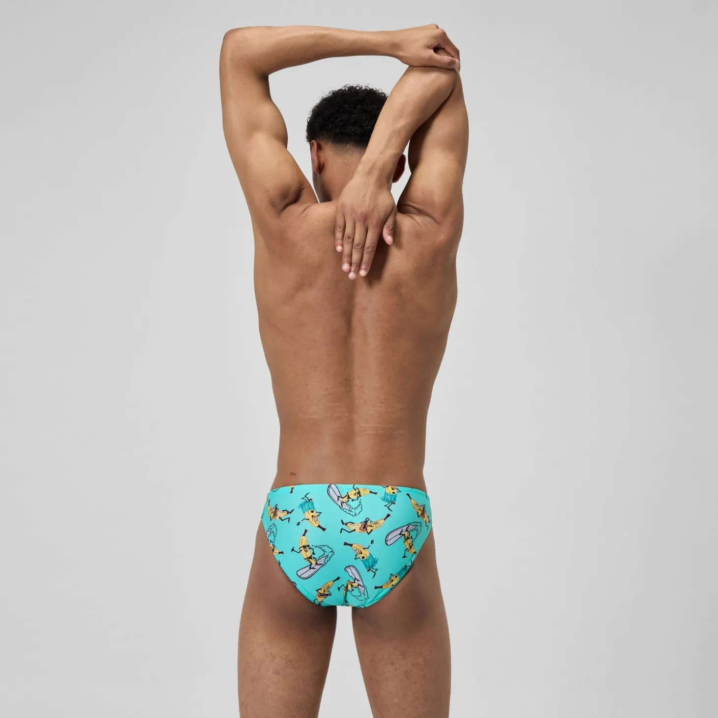 Slip de bain Homme Club Training imprimé 5 cm turquoise